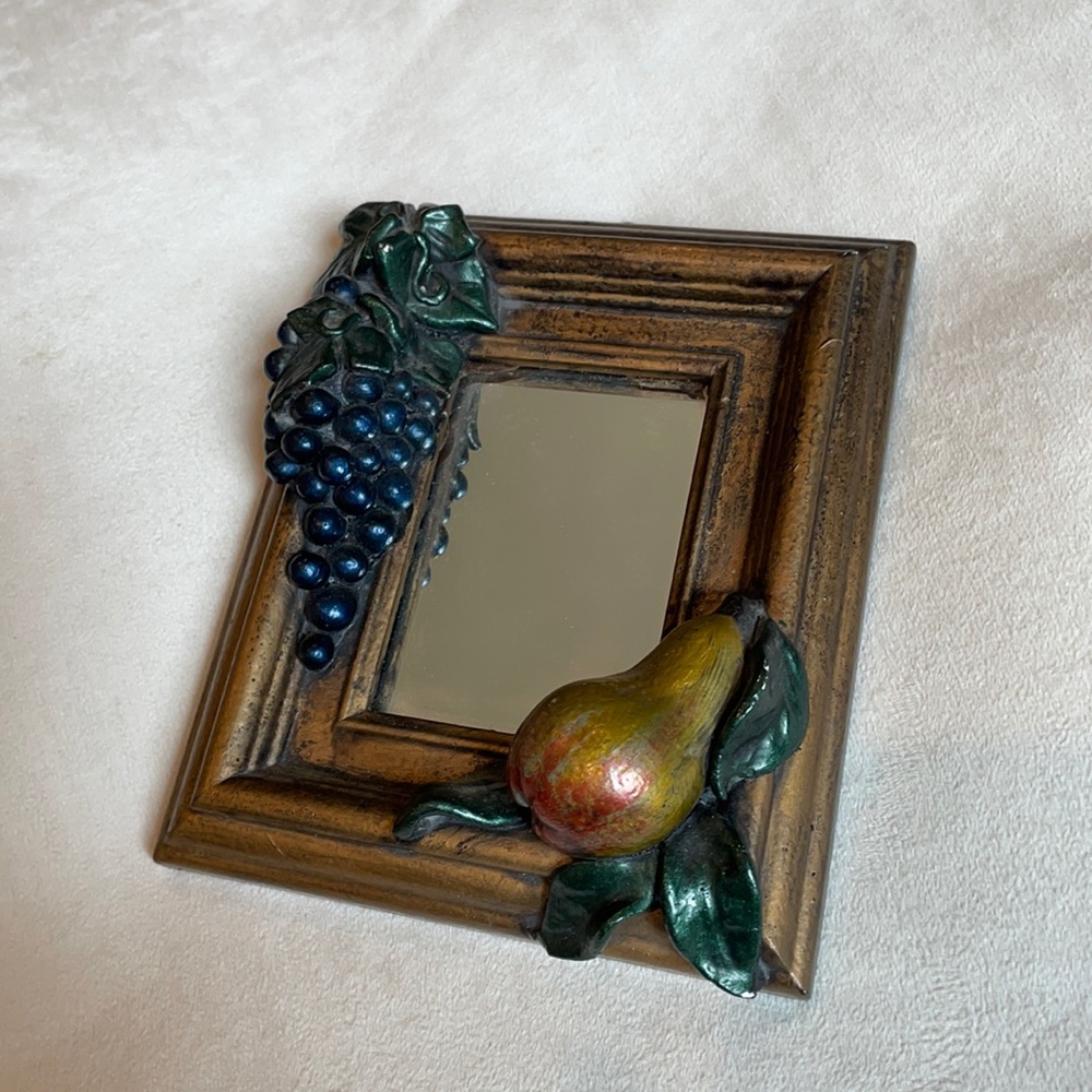 Small gold fruit mirror